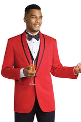 Jasper Red Shawl Tuxedo by EJ Samuel – 2 Piece Set