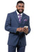 EJ Samuel Men's 2-Button Slim-Fit Suit in Medium Blue