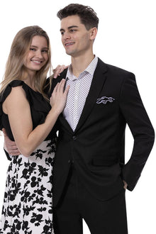 EJ Samuel Men's Black Linen Suit – Modern Summer Fit