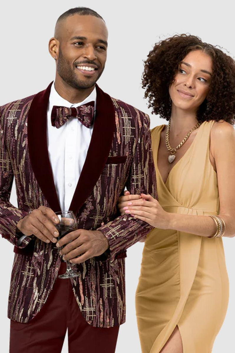 EJ Samuel Taupe Velvet Blazer J134