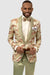 EJ Samuel Men's Floral Tuxedo in Beige & Fern Green
