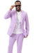 EJ Samuel Men's Modern Lilac Lavender Summer Linen Suit - Classic Fit