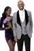 EJ Samuel One-Button Houndstooth Tuxedo in Black – Men's Sharp Style, Every Size