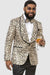 EJ Samuel Men's Slim Fit Leopard Print Prom Tuxedo Dinner Jacket