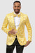 EJ Samuel Men's Yellow Gold Floral Print Dinner Jacket