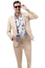 EJ Samuel Men's Tan Linen Suit – Modern Casual Summer Style