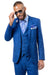 EJ Samuel Men's Midnight Sharkskin Vested Suit – Two Button