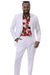 EJ Samuel Men's White Linen Modern Fit Summer Suit