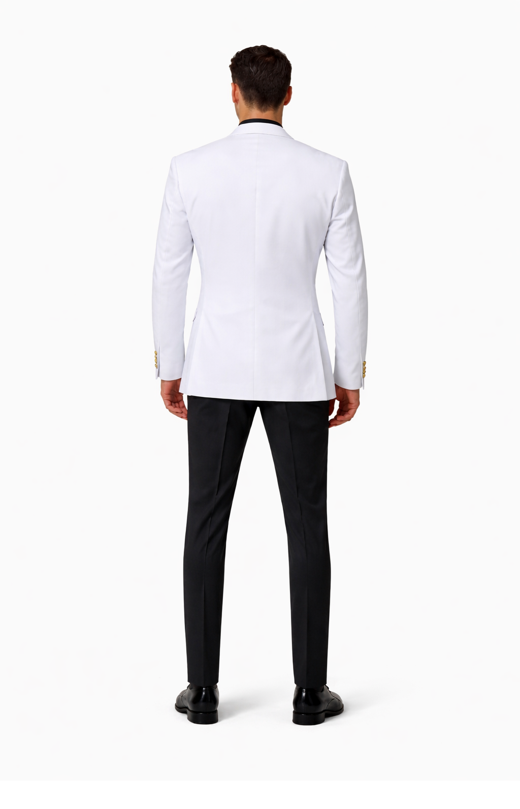 EJ Samuel Men's Crisp White Two-Button Club Blazer