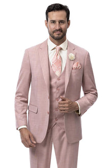 EJ Samuel Modern Fit™ Mauve Sharkskin Two-Button Suit
