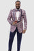 EJ Samuel Navy & Pink Paisley Floral One-Button Tux Jacket