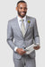 EJ Samuel Sharkskin Light Grey Modern Fit Suit – 2-Button Style