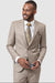 EJ Samuel Taupe Sharkskin Weave Modern Fit 2-Button Suit
