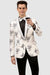 EJ Samuel White One-Button Stencil Prom Tuxedo Jacket