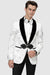 EJ Samuel White Paisley Velvet Shawl Tuxedo Smoking Jacket