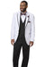 EJ Samuel White Tuxedo with Satin Peak Lapel