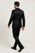 Mens Modern Fit Shiny Sharkskin Suit in Purple