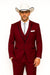 SKU#JA60892 Country Tuxedos For Weddings Mens Traje Vaquero Suit - Burgundy Tuxedo