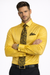 Gold Colorful Men'S Dress Shirt