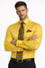 Gold Colorful Men'S Dress Shirt