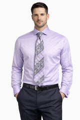 Polka Dot Dress Shirt - Lavender