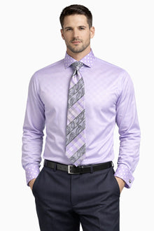 Polka Dot Dress Shirt - Lavender