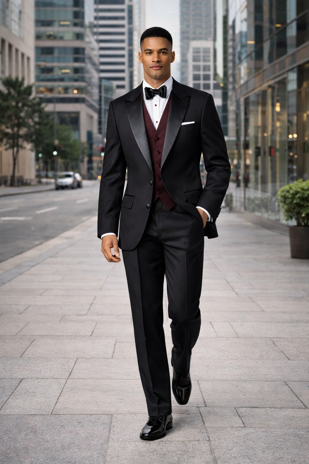 Men'S 2 Buttons Tuxedo 2 Buttons Tuxedo Jacket + Pants Satin - Image 7