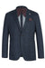"Elevate Your Prom and Wedding Attire with Pelago's Blue Grey Windowpane Plaid Slim Fit Blazer"