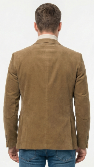 Men’s Camel Suede Cowboy Blazer – Camel Western Style Suede Sport Coat for Casual