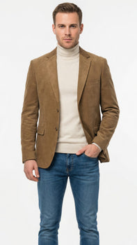 Mens Fashion Sport Coat - Micro Suede