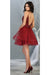 Quince Dama Dresses - Short Quinceanera Dresses in Color Burgundy