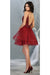 Quince Dama Dresses - Short Quinceanera Dresses in Color Burgundy