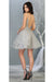 Quince Dama Dresses - Short Quinceanera Dresses in Color Silver