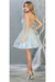Quince Dama Dresses - Short Quinceanera Dresses in Color Baby Blue