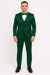 Emerald Green Satin Tuxedo Set – Formal 4-Piece Outfit for Prom or Wedding