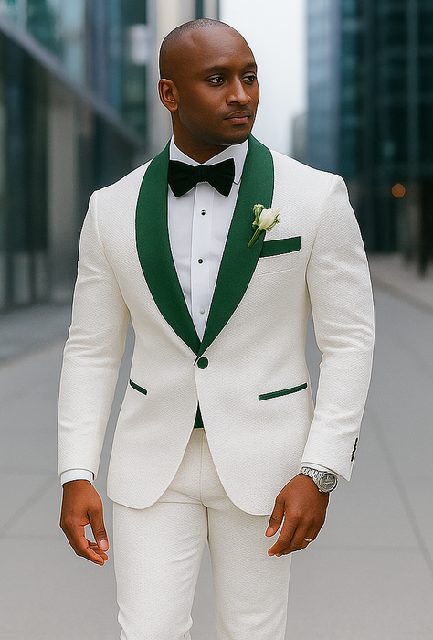 Emerald Green Tuxedo - Hunter Green Tuxedo + Vested Suit