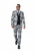 Statement Men’s 3-Piece Plaid Wool Suit – 100% Wool Modern Fit with Peak Lapel