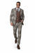 Statement Men’s 3-Piece Plaid Wool Suit – 100% Wool Modern Fit with Peak Lapel