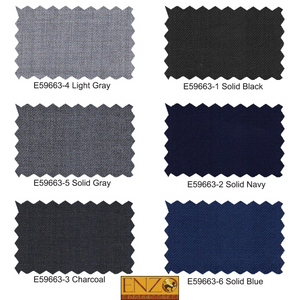 ENZO 150’s Super Wool 2-Button Suits in 6 Solid Fabrics Colors