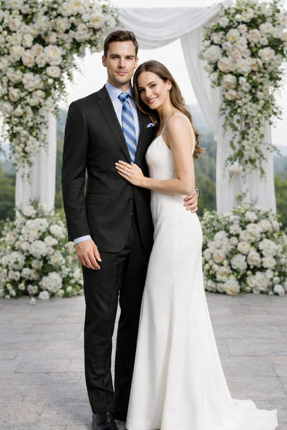 ENZO 150’s Super Wool 2-Button Suits in 6 Solid Fabrics Colors - Image 7