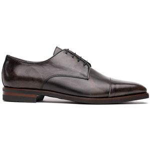 Zelli Enzo Classic Cap Toe Dress Shoes Crafted in Grey Calfskin