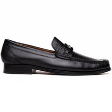 Marco Di Milano Enzo Black Lizard Bit Loafers