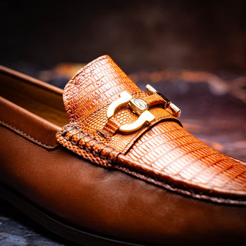 Marco Di Milano Enzo Cognac Leather Dress Shoe