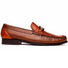 Marco Di Milano Enzo Cognac Lizard Bit Loafers