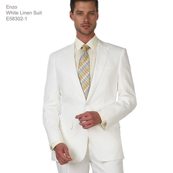 Enzo White, Khaki or Blue Linen Suits/ Free Shipping - Image 10