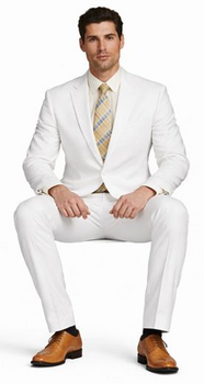 Enzo White, Khaki or Blue Linen Suits/ Free Shipping - Image 4