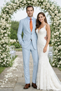 Enzo White, Khaki or Blue Linen Suits/ Free Shipping - Image 9