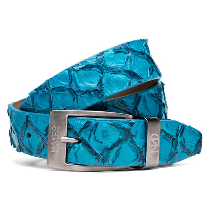 Marco Di Milano Olivieri Belt - Caribbean Blue Leather Shoe