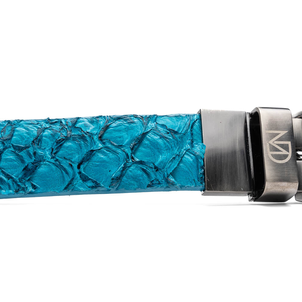 Marco Di Milano Olivieri Belt - Caribbean Blue Leather Shoe