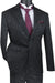 Graduation Suit - Men's Slim Fit Shiny Paisley Prom & Wedding Suit in Black
